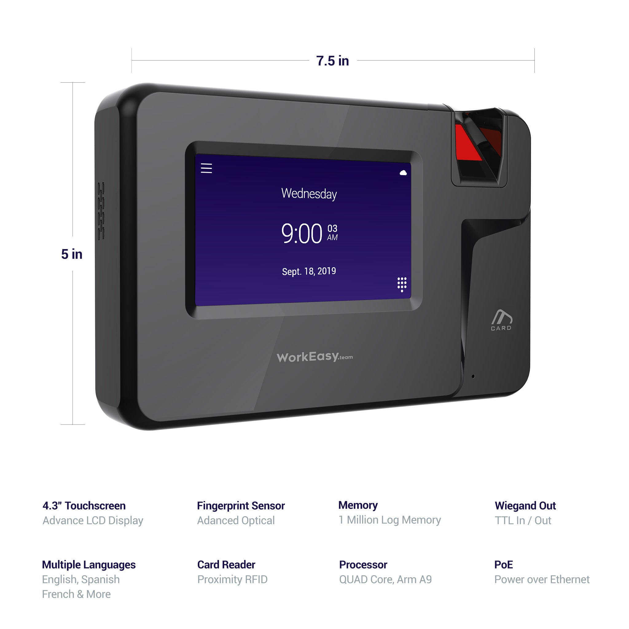 Biometric Fingerprint And Smart Card RFID Employee Time Clock Timelogix   We 200 3 2048x2048 